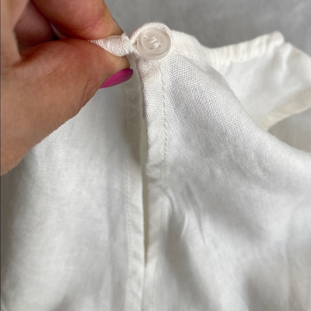 Max Studio White Linen Blend Sleeveless Tank Top - Picture 12 of 12